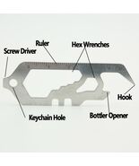 New Steel EDC Gaer Multi Tool Bottle Opener Outdoor Camping Pocket Gear ... - $4.94