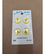 La Bouton Round 5/8in  16mm Yellow Buttons 2 Hole on Card Unused Blument... - £3.85 GBP