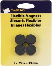 ProMag Flexible Round Magnets-.75 inch 8 Per Pkg - $42.99