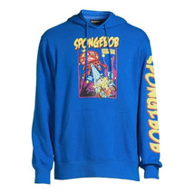 SpongeBob Squarepants Men&#39;s Graphic Hoodie Sweatshirt Blue Size 2XL - £28.48 GBP