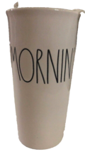 &quot;MORNIN&quot; Rae Dunn Travel Mug Ceramic Mug with Lid - £14.68 GBP