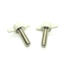 M10 x 35mm Clamping Thumb Screws with Gray Tee Wing Butterfly Knob Pack ... - $12.46
