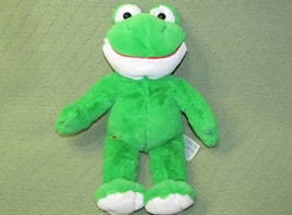 BUILD A BEAR 16&quot; FROG HAPPY FACE GREEN WHITE PLUSH STUFFED ANIMAL SMILIN... - £9.91 GBP