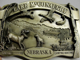 Lake McConaughy Belt Buckle Nebraska Siskiyou Buckle Co Limited Edition ... - $55.44