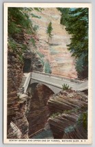 Watkins Glen NY Sentry Bridge And Upper End Of Tunnel Postcard M30 - £3.99 GBP