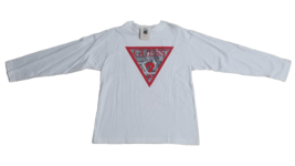 Rare 90s Vintage GUESS JEANS USA White Long Sleeve T Shirt Size Kid Medi... - $12.20