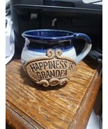 Handmade Pottery Coffee Mug -Happiness Is Grandpa - $12.86
