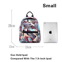 XIKEMADI Brand Women&#39;s Backpack Design Feather Print Youth Anti-theft Travel Pac - £26.44 GBP