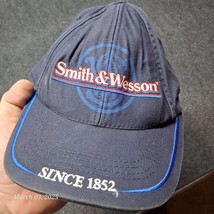 Vintage Smith &amp; Wesson Hat Blue Embroidered Strap Back Made in USA - £14.29 GBP