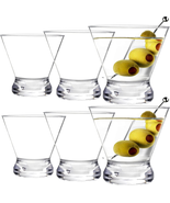 Youngever 6 Pack Plastic Martini Glasses, 10 Ounce Shatterproof Martini ... - £20.04 GBP