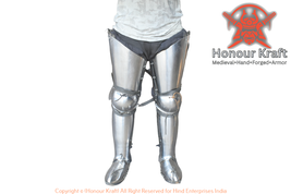 medieval leg armor Medieval steel full leg Armour for Buhurt combat full... - $642.17