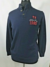 Tommy Hilfiger Men&#39;s Sweater Pullover 3 Button Long Sleeve XL Blue Fall - £19.21 GBP