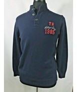 Tommy Hilfiger Men&#39;s Sweater Pullover 3 Button Long Sleeve XL Blue Fall - $24.04