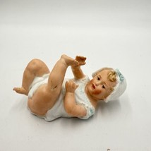 Antique Gebruder Heubach-German Porcelain Bisque-Lying On Back Baby Repaired - £60.39 GBP