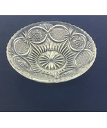 Vintage cut glass bowl pineapple starburst pattern scalloped edge candy ... - $24.70