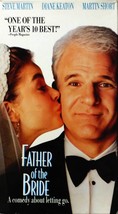 Father of the Bride [VHS 1995] 1991 Steve Martin, Diane Keaton, Martin S... - $1.13