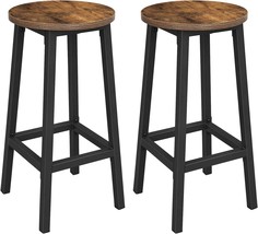 Vasagle Bar Stools: Two Bar Chair Set, Steel Frame, 25.9-Inch Height,, Ulbc32X. - £60.33 GBP