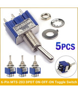 Orysin Mini Toggle Switch On-Off-On 3-Position 6-Pin DPDT x5 for Boat Ca... - $13.23 CAD