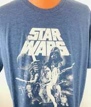 Disney Star Wars Original 2XL Varth Hans Solo Princess Lea T Shirt Blue - £23.48 GBP