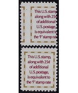 2521 - Misperf Error / EFO Make-up Rate Mint NH (stk3) - $121.58 MXN