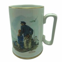 1985 Norman Rockwell Museum Looking Out To Sea Collectors Mug Mini Tanka... - $10.67