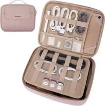 Electronic Organizer, Travel Cable Bag, Double Layer Tech Bag, Electronics - $28.69