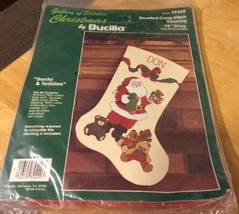 Bucilla Santa &amp; Teddies Counted Cross-Stitch Kit - £10.23 GBP