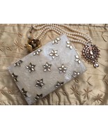 Kundan embossed Resin clutch,designer clutch,luxury bag,indian wedding c... - £68.10 GBP