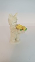 Vtg Department 56 Snow Bunny Figurine &quot;A Basket Of Joy&quot; 4 In. Bunny Easter Chics - £7.98 GBP