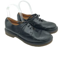 Dr Martens Leather Oxford Shoes Lace Up Black Mens US 6 Womens US 7 - £23.00 GBP