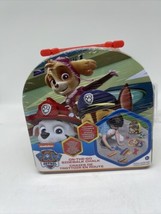 Paw Patrol On The Go Sidewalk Chalk &amp; Stencil Kit Tin Carry Case With Handle 3+ - £4.69 GBP