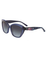 NEW BEBE BB7203 410 Crystal Blue Sunglasses with Flowered Temples &amp; Case - $79.15