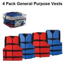 Life Vests Onyx Outdoor 4 Pack Adult General Purpose With Reusable Stora... - $83.15