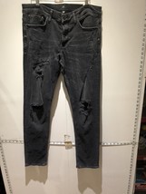 River Island Mens Black Slim Fit Jeans 34/32 - £24.77 GBP
