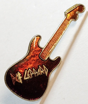 Def Leppard Guitar Enamel Rock Music Souvenir Lapel Vintage Pin c1980s - £11.20 GBP