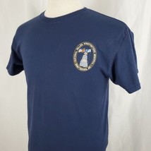 National Fallen Firefighters Memorial T-Shirt Medium Blue Embroidery Emm... - $17.99