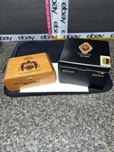 (2) Empty Wood Cigar Box A Fuentes Short Story &amp; El Grande Maduro. - £11.99 GBP