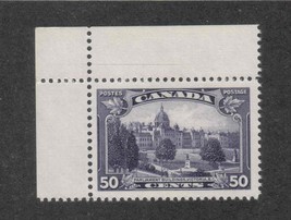 Canada  -  SC#226 UL Corner Stamp  Mint NH  - 50 cent Parliament, Victor... - £15.22 GBP