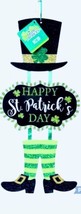 St Patrick&#39;s Day  Themed Green Shamrocks Hanging Sign Irish Wall Decor N... - $16.73