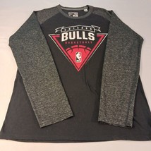 Adidas Untimate Tee Chicago Bulls Basketball Long Sleeve Black/Gray Shirt Mens L image 9