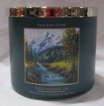 White Barn Nature Bath &amp; Body Works 3-wick Candle CRISP MORNING AIR essen oils - £33.05 GBP