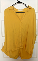 Cloth &amp; Stone Mustard Button Down Shirt Size L - $29.10