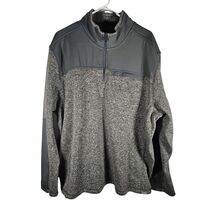 Eddie Bauer Long Sleeve Quarter Zip Pullover Sweater Heather Grey Mens S... - $32.99