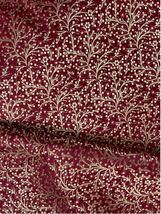 Indian Brocade Fabric Red and Gold Fabric Wedding Fabric, Abaya Fabric -NF194 - £5.98 GBP+
