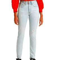 New Women&#39;s Levi&#39;s® 501™ High Rise Skinny Jeans Frayed hems Faded W 31&quot;x 28&quot; - £30.35 GBP