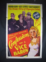 Confessions Of Vice BARON-W. CASTELLO-27X41-ORIG Poster G - £163.93 GBP