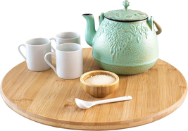 14” Bamboo Wood Lazy Susan Organizer for Kitchen Turntable for Countertop Table - £16.14 GBP+