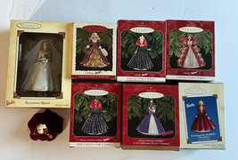 Barbie Hallmark Ornament Lot lot of 8 1996-97 and 2002 - £21.73 GBP