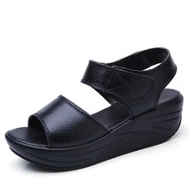 DONGNANFENG Women&#39;s Mother Ladies Female Genuine Leather Shoes Sandals Woman Pla - £36.22 GBP