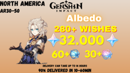 Genshin Impact | Albedo, 32000 Gems, 280+ Wishes | North AMERICA-show Origin... - £26.09 GBP